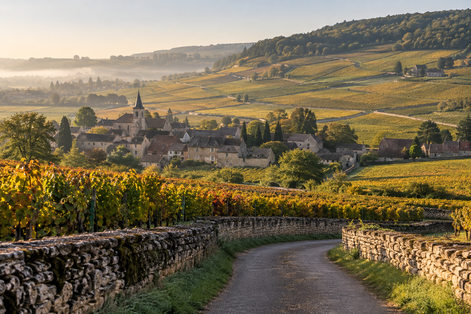 Vinlandskap i Bourgogne
